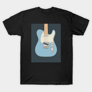 Sonic Blue Telly Guitar T-Shirt